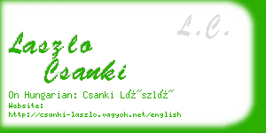 laszlo csanki business card